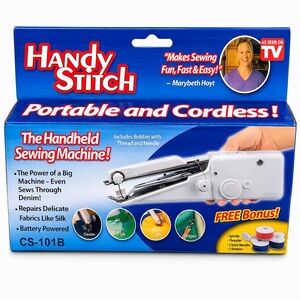 Handy Stitch Portable Cordless Handheld Sewing Machine - White